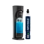DrinkMate Sparkling Water + Soda Maker Machine Modern Cordless in Matte Black