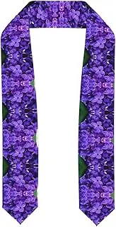 [EdWal] Violet Flower print Graduation Stole and Sash Class for Unisex Adult Honor Stole Honor Stole of 2025