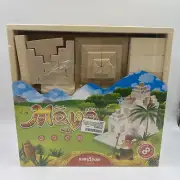 Kubi Dubi MAYA Civilization, Wooden Building Set 130 Wooden Building Blocks