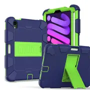 Catzon iPad Mini 6 Case Full-Body Shockproof Silicone Case With Pencil Holder-Navy Olivine