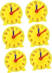 KONTONTY Educational Time Toys Boys and Girls Clock Face Two Needle Linkage Perception Time Mould for Learning and Decor
