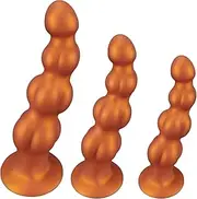 Silicone 4 Beads Anal Beads Large Anal Plug Anus Dilator Anal Dildo Vaginal Masturbation Sex Prostate Massage Sex Toys for Women Men(S)