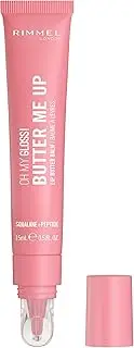 Rimmel London Oh My Gloss Butter Me Up Lip Butter Balm 003 Bubble Gum, Hydrating Lip Balm, Tinted Lip Balm, Lip Care, Hydration, Nourishing, Squalene, 15ml (0.53oz)