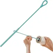 Straw Brush, 2 Pieces Silicone Straws Cleaner, Long Handle Reusable Tool, 6mm 9mm Non-Slip Pipe Washer, Perfect for Cleaning Mug, Cup, Baby Bottles Kitchen Accessories, 25cm