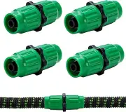 4 Sets Expandable Garden Hose Repair Kit - Universal Dual-Channel Hose Female