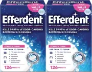 Efferdent Denture Cleaner Complete Clean, Retainer Cleaning Tablets for Aligners