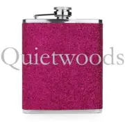 Hot Pink Glitter Bling Stainless Steel Hip Drinking Liquor Flask 7oz