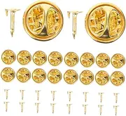 [VILLFUL] 50pcs Badge An Fittings Dowels Lapel Pin Keepers Pin Backs Keepers Locking Pin Backs Pin Holder Brooch Clutch Professional Pin Needles Cufflinks Horse Needle Accessories Blank Clip