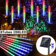 Solar Lights 288 LED Meteor Shower Rain Tree String Light Outdoor Garden Party