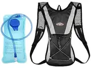 Hydration Pack 2L Water Bladder Bag Backpack Cycling Bicycle Hiking Camping (Black)