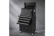 Giantz 13 Drawer Tool Box Cabinet Chest Toolbox Storage Garage Organiser Black