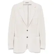 [Canali] Canali Fitted Single-breasted Button Blazer 54 IT GREY