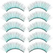 Baluue 10pcs Gradient Color False Eyelashes Bulk Multi Color False Lashes for Cosplay Stage Makeup Daily Wear Safe Skin Friendly Material Eye Catching Volume Enhancer