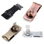 Cabinet Locks Twist-Knob Keyed Locking Hasp Padlock for Security Door Garage