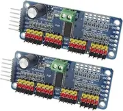 DIGISHUO 2Pcs PCA9685 16 Channel 12 bit PWM Servo Motor Driver I2C IIC Module for MG90S SG90 MG995 Compatible with Arduino Raspberry Pi
