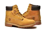 TIMBERLAND Mens 6"" Premium Waterproof Boots Original Yellow Shoes - Wheat Nubuck - Wheat Nubuck - US 11