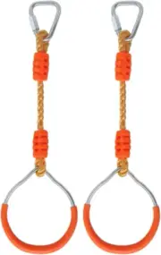 Fitness Gymnastic Rings Swing Monkey Bar Rings for Backyard Outdoor Indoor, Remo