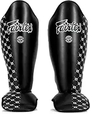 Fairtex Competition Muay Thai Shin Guards, SP5 - Black, Blue, Yellow, Red