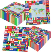 ✨ International Flag Napkins 40 Pieces World Flags Party Decorations Napkins,Dis
