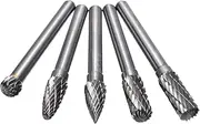 Grinding And Polishing Head 5Pcs/lot Tungsten Carbide Burr 6mm Shank Rotary Drill Bit Cutter Tool Electric Grinder Accessories For Metal Engraving Grinding