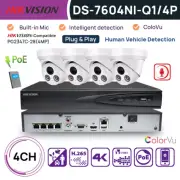 Hikvision 4CH 4K NVR 4MP ColorVu IP Camera Security CCTV System Audio POE Home