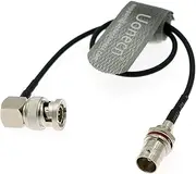 Uonecn BNC Female Straight to BNC Male Right Angle SDI Cable for Camera 50 ohm