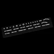 HALLMERS 27 Oven Function Symbols Words Grill Decal Control Panel Labels (White Print Clear Adhesive) Replacement Word Switch Sticker Sections