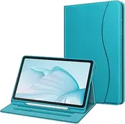 [FINTIE] Case for Samsung Galaxy Tab S6 Lite 10.4 Inch 2024/2022/2020 with S Pen Holder, Multi-Angle Viewing Soft TPU Back Cover with Pocket Auto Wake/Sleep, Legacy Teal