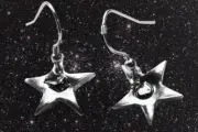 Solid Silver Star Meteorite Earrings - Dazzling Celestial Jewellery