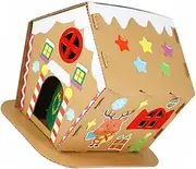 Gingerbread House Kit Christmas Decorations Boys and Girls Handmade DIY House Without Lamp
