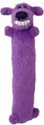 Multipet Pet Loofa Dog Toy 12" Squeaker Purple Color Squeaker Long Doggy Medium