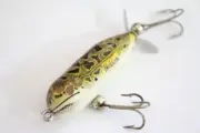 Heddon Tiny Torpedo Leopard Frog Pattern Trout Bass Fishing Lure 1970's