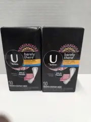 (2 BOX) U by Kotex Barely There Balance Daily Liners Regular TOTAL 100 LINERS
