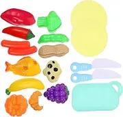 CIYODO 1 Set Play House Simulation Kitchen Vegetable Fruit Cutting Bright Colors for Engaging Playtime Present for Young Chefs
