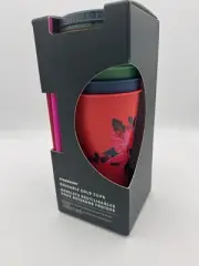 Starbucks Holiday 2021 Reusable Cold Cups with Lids and Straws - Pack of 5
