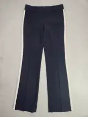 Ann Taylor Blue Tuxedo Cream Stripe Size 4 Dress Pants Trousers Unlined Formal