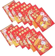 NUOBESTY 36pcs Cartoon Snake Red Envelopes for Lunar Year Festive Money Pouches for Cash Traditional Spring Festival Presents Celebratory Red Packets for