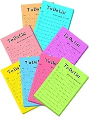 Angoily 8 Books of Self Adhesive Note Stickers Portable Memo Pads for Office School Supplies Removable Adhesive for Easy Re Positioning Compact for Important Reminders