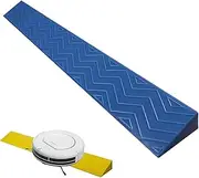 ZTZBFGM Threshold Ramps, Indoor Non-Slip Ramps for Wheelchair Scooter Cleaning Robots, Suitable for Doorways, Stairs, Steps, Curbs and Electric Scooters,Blue,100x7x1.5cm