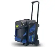Brunswick QUEST PREMIUM 2 Ball Roller Bowling Bag Color Black/Blue