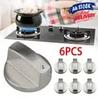 6x Gas Stove Knobs Home Kitchen Cooker Oven Cooktop Metal Switch Control AU