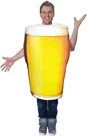 Costume Bay Yellow Banana Costume Bodysuit Fancy Dress Party Cosplay Funny Outfit Buck Hens brewery Halloween Pub Bubbles Brew Oktoberfest Beer Bottle Hotdog
