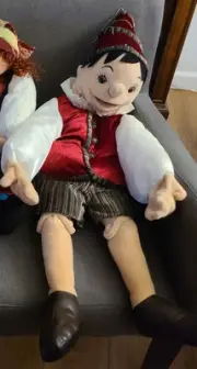 Vintage Folkmanis Hand Full Body Puppet Ventriloquist - Pinocchio
