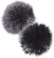 Milisten 2pcs Microphones Furry Windscreen: Lavalier Lapel Microphone Windshield Dead Cat Wind For Mini Clip-on Lavalier Mic