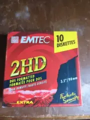 EMTEC Diskettes 2HD Double Sided High Density 10 pack 3.5"/90mm
