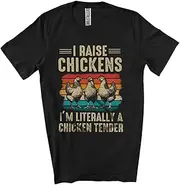 [Generic] I'm Literally A Chicken Tender; Humorous Vintage Retro Chicken Farmer Lover; Family Group Unisex T-Shirt