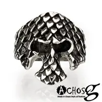 在飛比找PChome24h購物優惠-ACHOS【the Mask巴洛克面具】潮流西德鋼戒