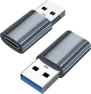 USB A to USB C Adapter | USB Adapter A to C | High-Speed Type-C Female to USB 3.0 Male Converter | ottg Charger Cable Connector for Laptop, powwer Bank, Hard Drive and More