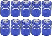 10Pcs Motorcycles Tire Stem Valve Cap Zinc Alloy Wheel Valve Covers Universal Wheel Tire Valve Stem Caps (Blu)