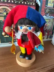 10.5” Chubby Jester Steinbach German Nutcracker Puppet Mardi Gras Renaissance
